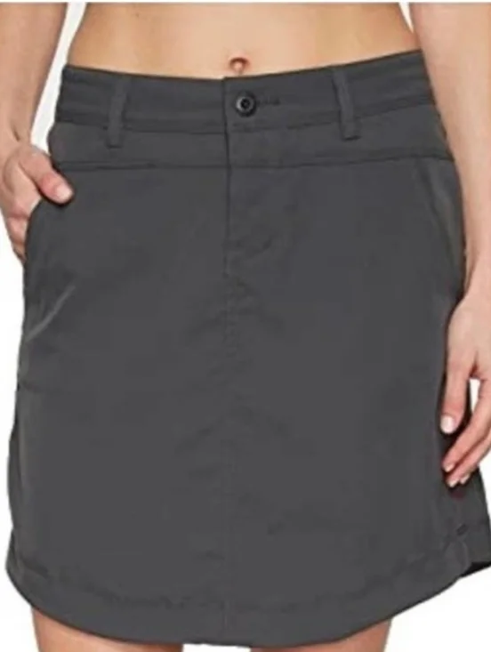 Toad&Co Metrolite Mini Skirt Charcoal Size 6 Upf Quick Dry Outdoors Gorpcore - Picture 3 of 9